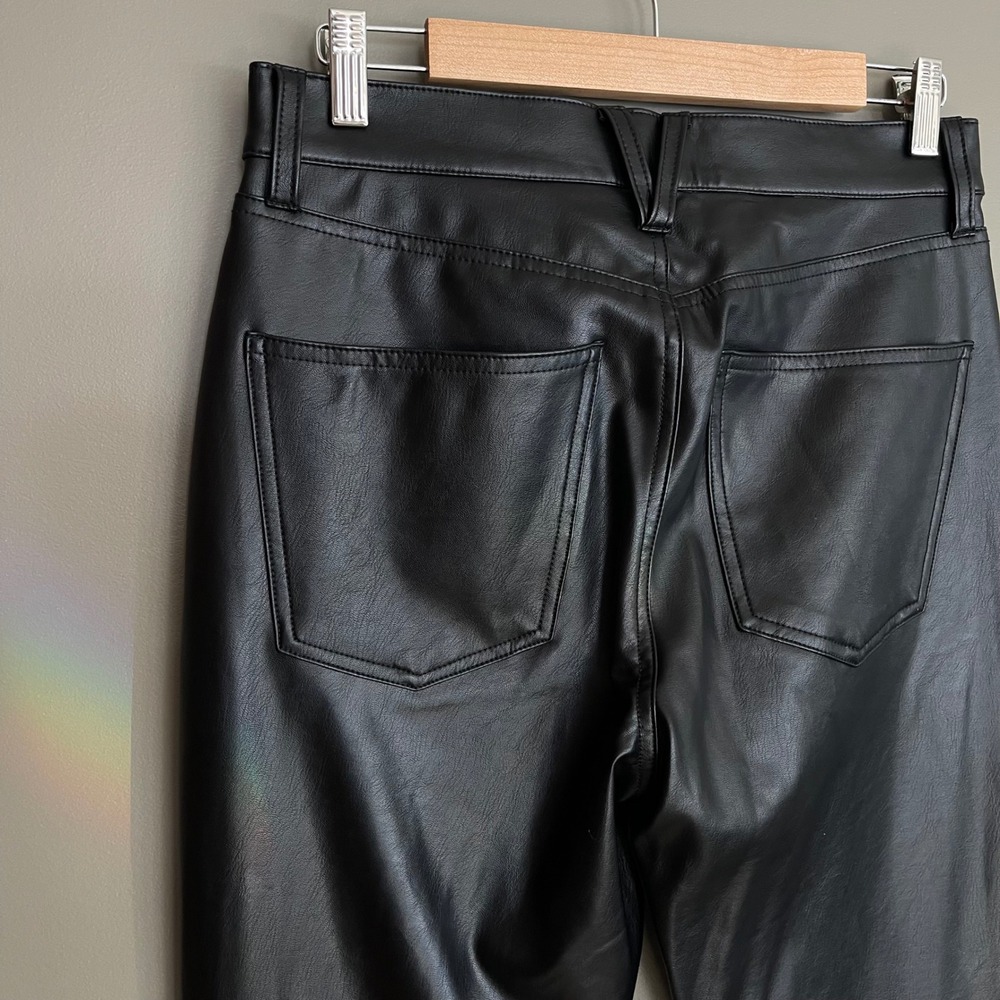 Veronica Beard Beverly Flare High Rise Pant in Black Size 29 Faux Leather Chic - Picture 13 of 16